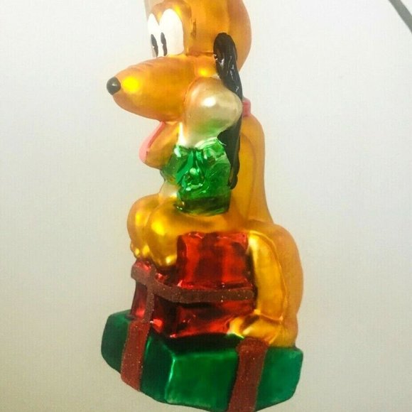 SOLD! Authentic Christopher Radko Disney NOEL PLUTO Handmade Glass Ornament BOX! - Picture 5 of 9